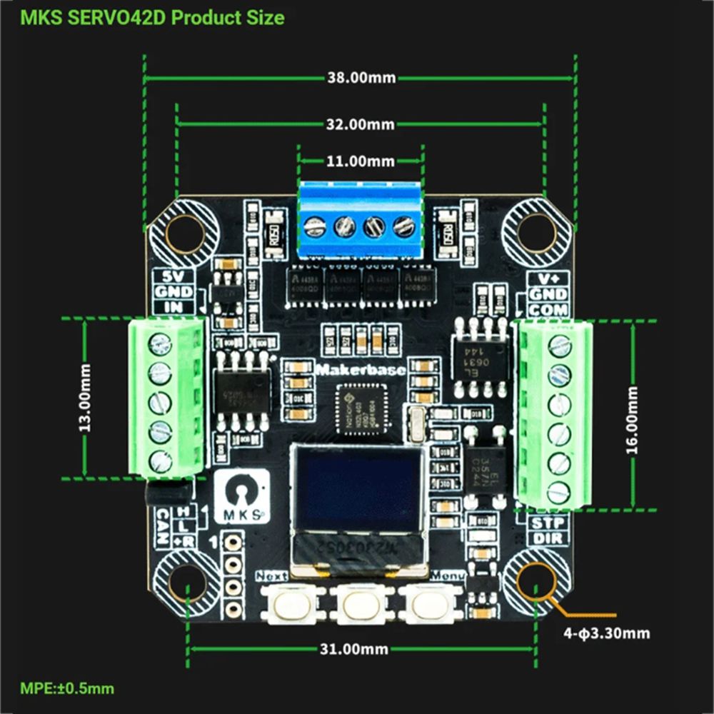Closed Loop Stepper Motor Nema 17 - [AC18 Digital]/SERVO42D 40 CAN MT Sterownik