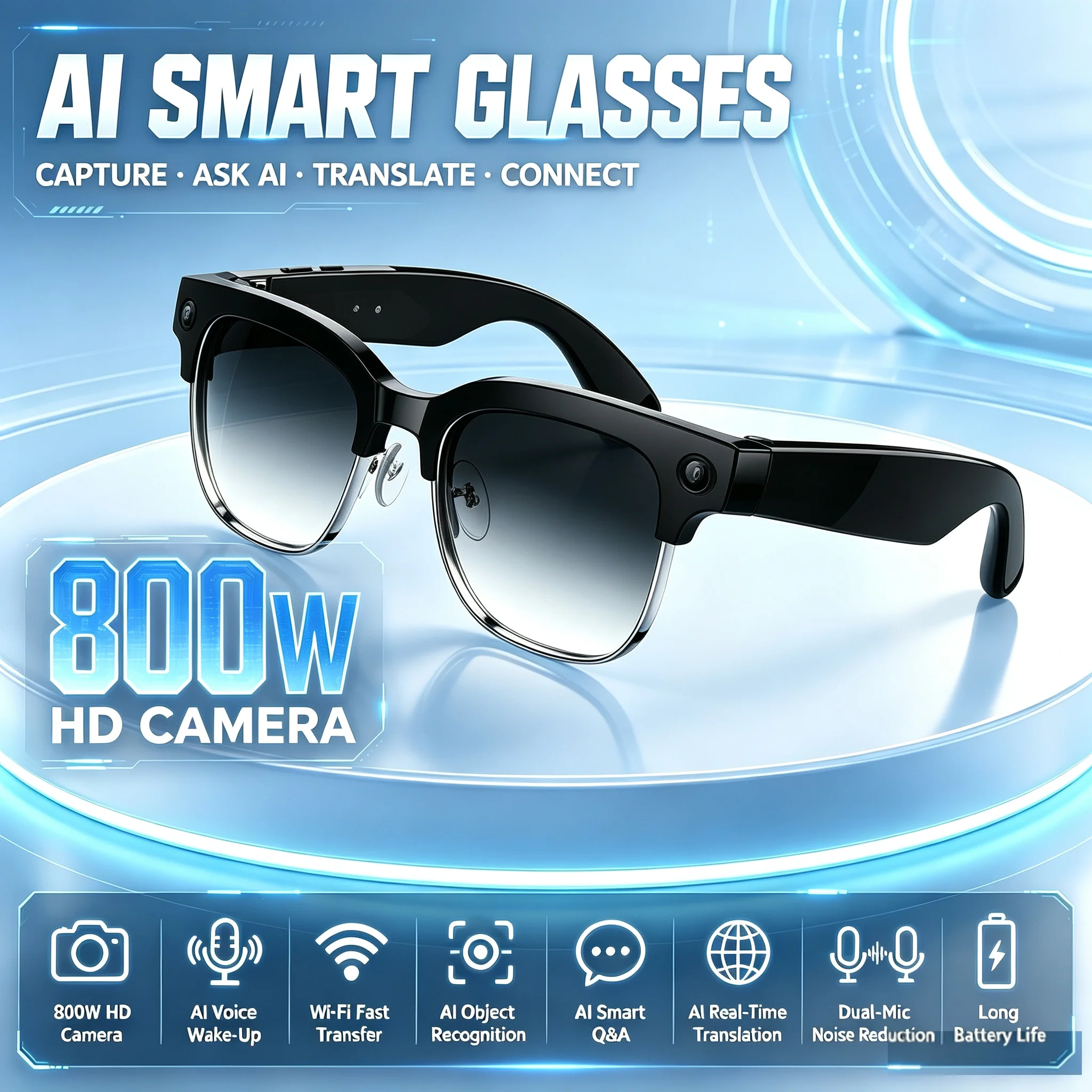 Bltouch - Inteligentne okulary AI z funkcją aktywacji