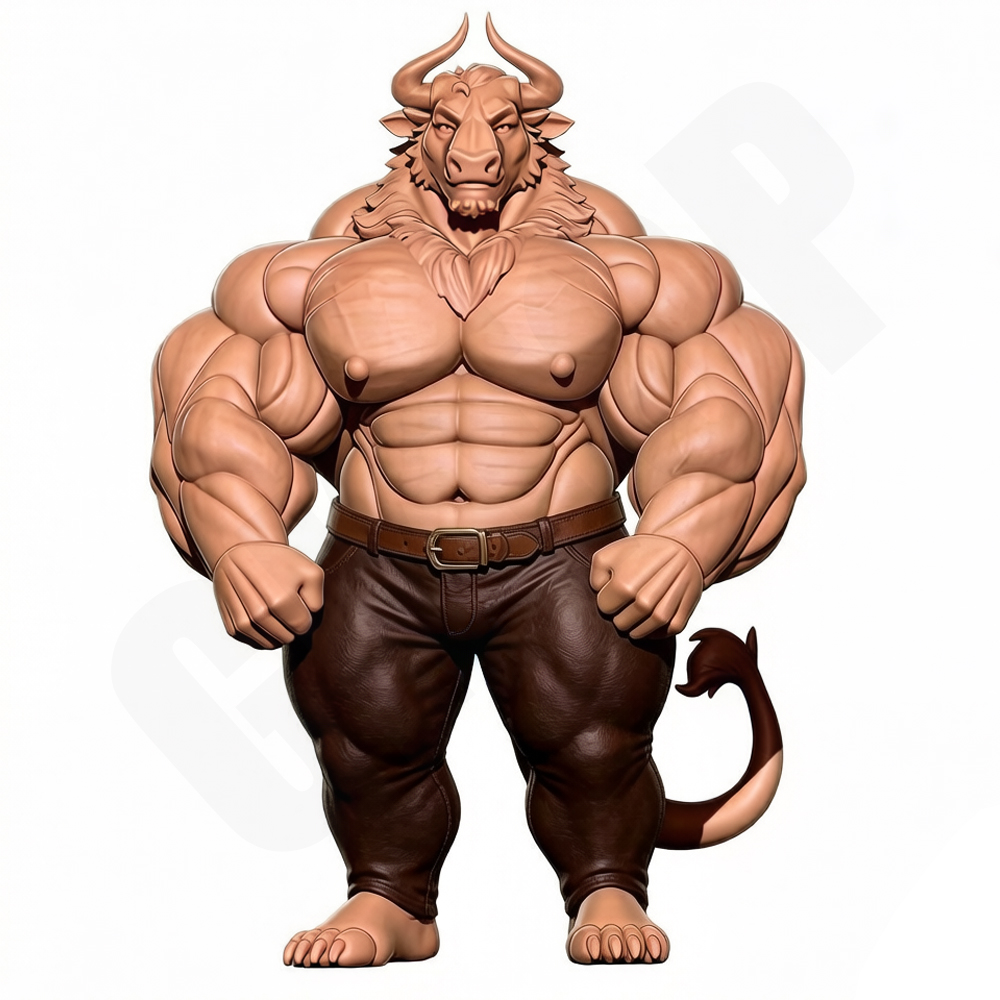 Resin Printer - Hunkowy Fitness Muscle Bull 1/24 Skala