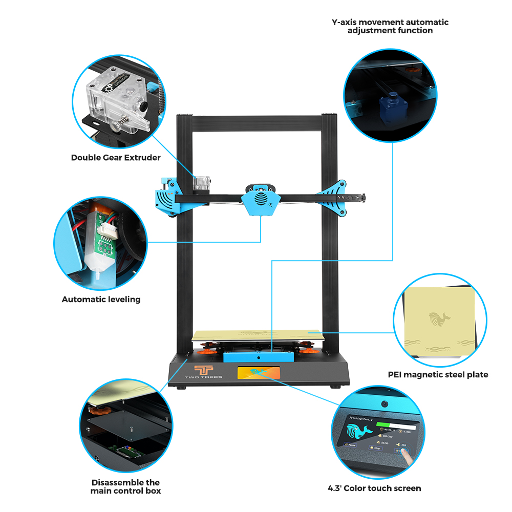 Twotrees Blu-5 Bluer Plus l3D  – Corexy 3D Printer Kit recenzja i cena