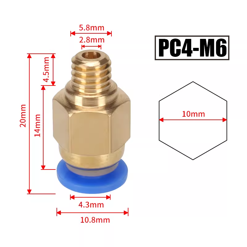 10 sztuk/partia Złączki pneuma – Filament 1.75 recenzja i cena