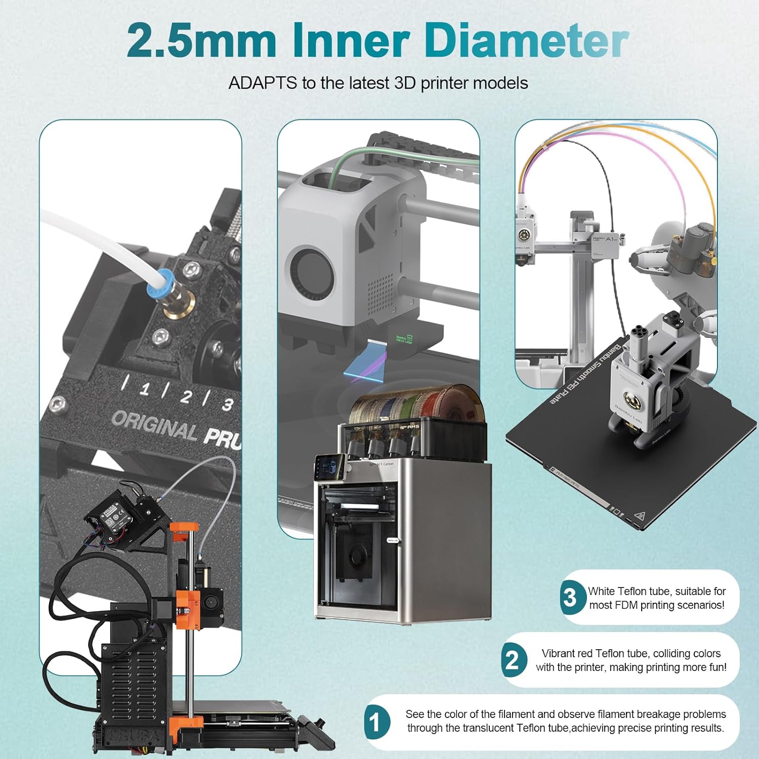 Rurka PTFE Bambu Lab 2.5mm ID× – Direct Drive Extruder recenzja i cena