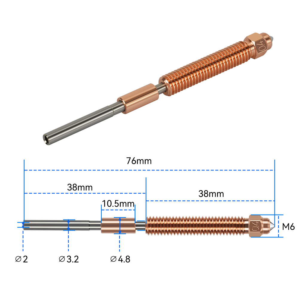 Dysza z hartowanej stali Unico – Hotend 0.4Mm recenzja i cena